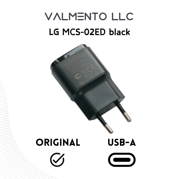 LG MCS-02ED – USB-A Netzteil, 2A – Schwarz